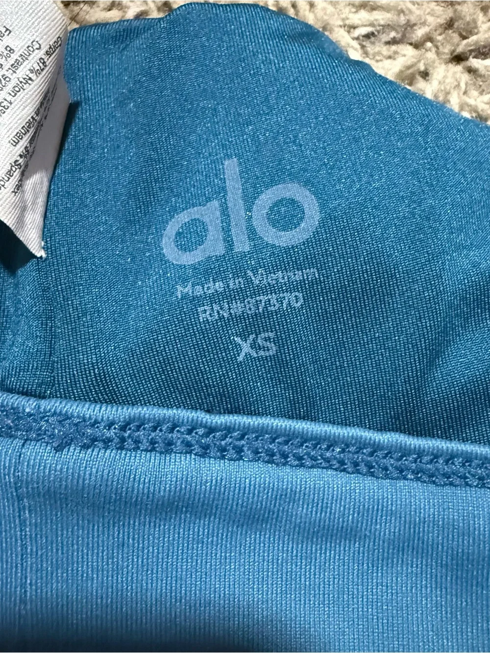 Alo Yoga Interlace Sports Bra Legion Blue Size XS